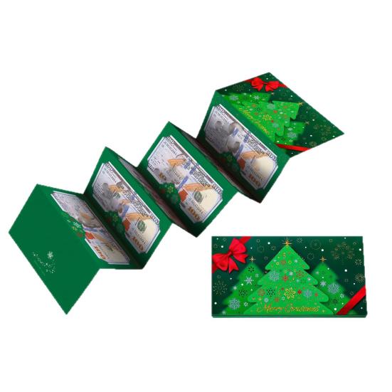 Рождественские конверты для денег, складные подарочные конверты с прорезью для наличных, сделай сам праздничная поздравительная открытка для праздничного дарения, украшение для вечеринки