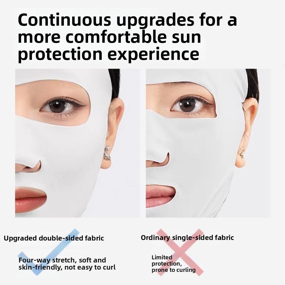 Breathable Anti-UV Neck Scarf Full Face Sunshade Face Mask Cool Sun Protection Mask Summer