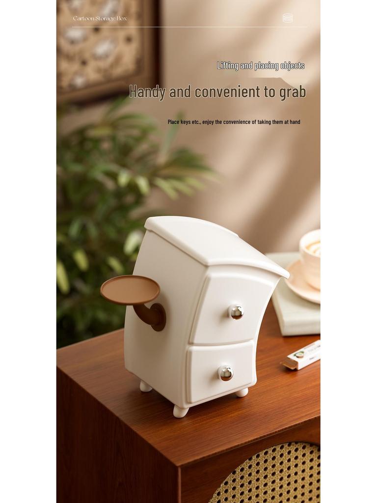 Забавный шкаф для хранения в китайском стиле: Милый многослойный органайзер с ящиками, руки в боки