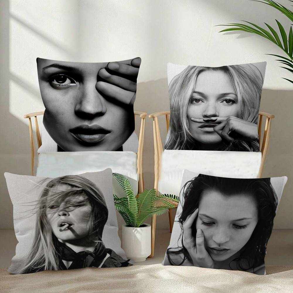 Beauty KKate Moss Pillow Cover for Bedroom Room and Living Room Sofa Decorative Cushion Cover
