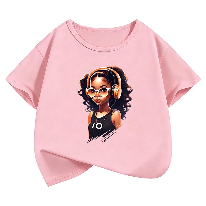 Trendy 2026 Hip Hop Girl  TShirt Printed T Shirt Girls Summer Clothes Short Sleeve Tops TShirts Cute Girls Clothing