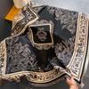 Женский зимний шарф-палантин двухсторонний имитация кашемира модный платок-шаль винтажный толстый буфанда одеяло большой квадратный шарф
