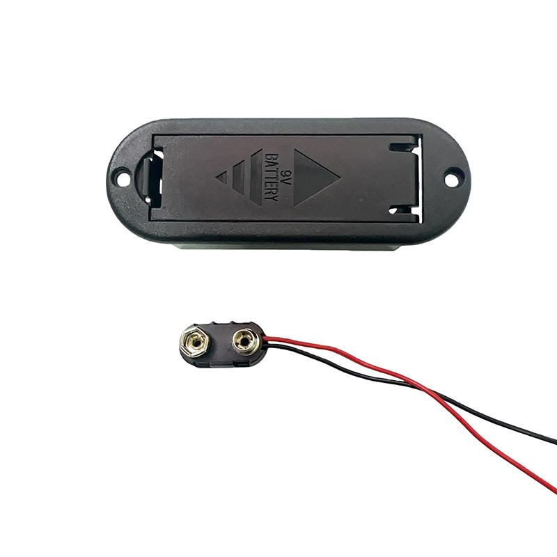 Bass Pickup DIY Set - Black 9V Battery Case Cover Box for Acoustic Guitar