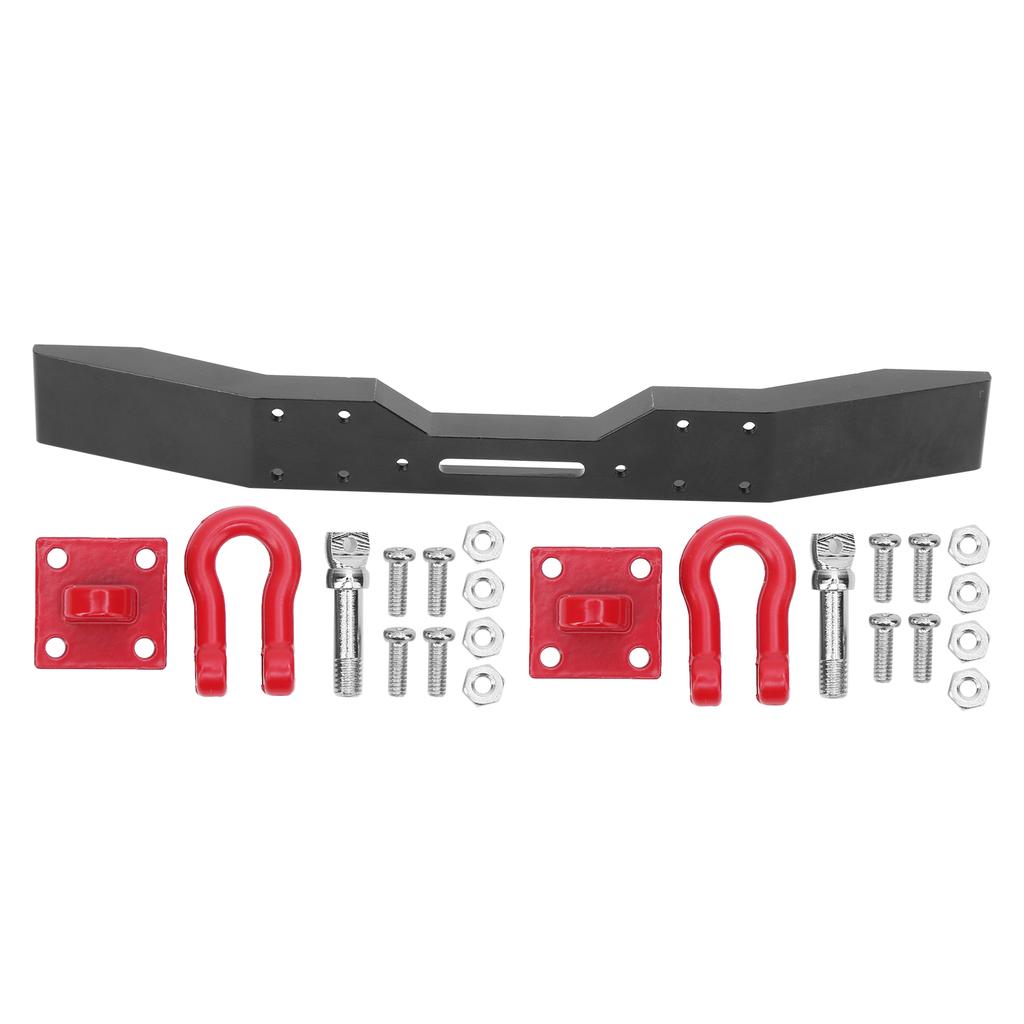 Aluminium Alloy Front Bumper CNC Polished Surface DIY for 1 16 RC Car Upgrade Parts Black