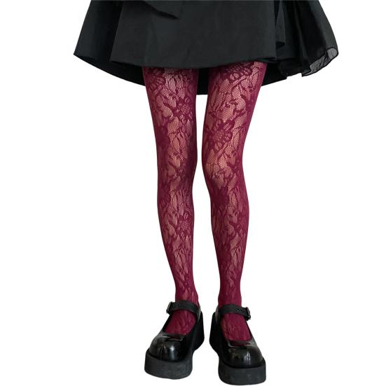 Новые сексуальные ажурные открытые кружевные колготки в вертикальную полоску, женские чулки, до бедра