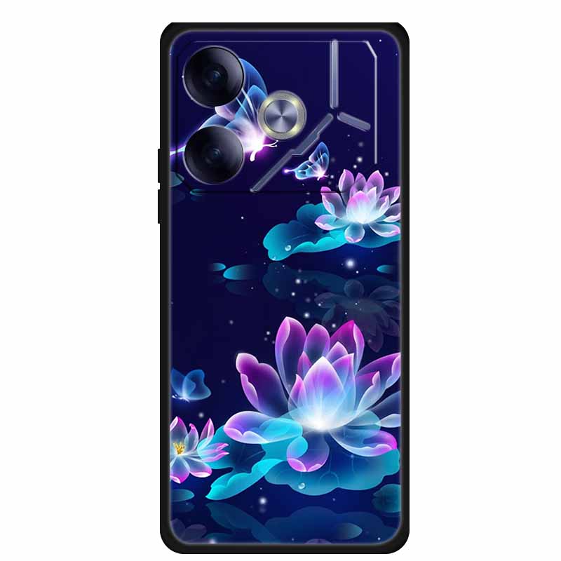 Чехол для телефона Tecno Pova 6 Задняя крышка Ударопрочный Черный Силикон Мягкий Funda для Tecno Pova 6 Чехол Pova6 6.78" Capas Coque