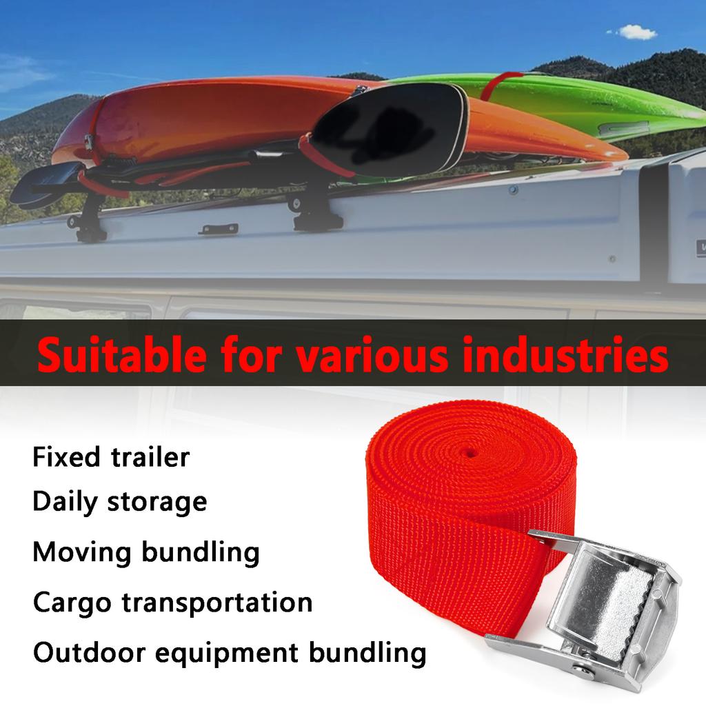 5Pcs 2M Tension Rope Tie Down Strap Strong Ratchet Belt Car Luggage Bag Cargo Lashing Strap Zinc Alloy Zinc Nylon 5 Color