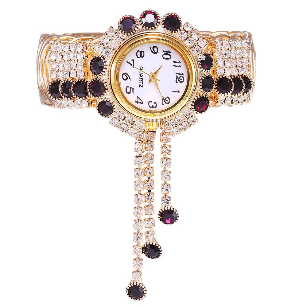 Rhinestone Women Quartz Watch Shiny Bracelet Watches Wristwatch