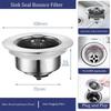 Leak-proof Plug Filter Sink Bouncing Core Drain Basket Easy To Clean Sink Strainer