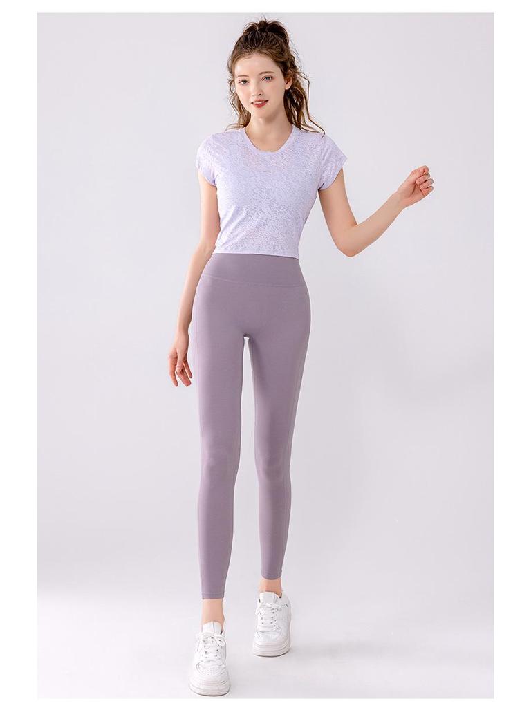 Женский летний сетчатый топ с короткими рукавами Twist Yoga