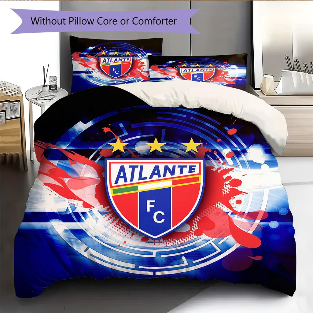 Club Atlético Atlante Pattern Bedding Quilt Set Home Decoration Gift (1 * duvet cover + 2 * pillowcase without core)