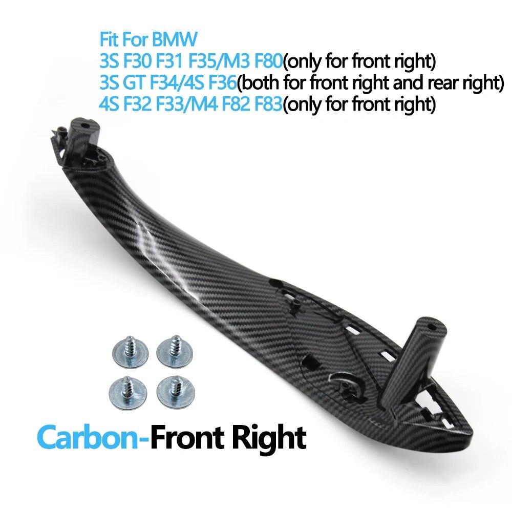 Car Left Right Door Inside Pull Handle Panel Trim For BMW 3 4 Series M3 M4 F30 F31 F32 F33 F34 F35 F36 F80 F82 F83 2012-2018