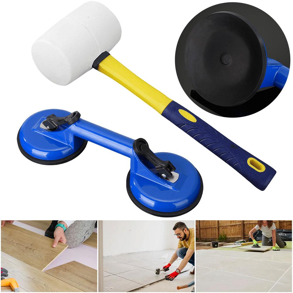 Инструмент для фиксации зазора в полу включает в себя присоску и синий набор молотков, стеклянные присоски для ремонта зазора в полу из ламината