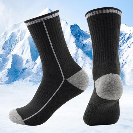 1 пара термальных лыжных носков для женщин и мужчин, очень теплые утепленные зимние носки для ботинок, влагоотводящие, быстросохнущие, средней длины носки