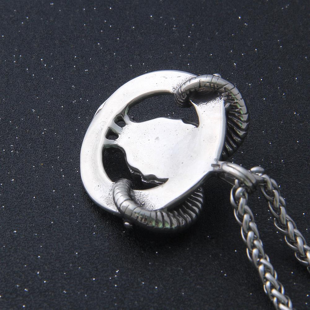 Скандинавская мифология, мужской амулет из нержавеющей стали, скандинавский викинг, ожерелье с козой Тором, кулоном Валькнутом, головой козла викингов, нержавеющая сталь