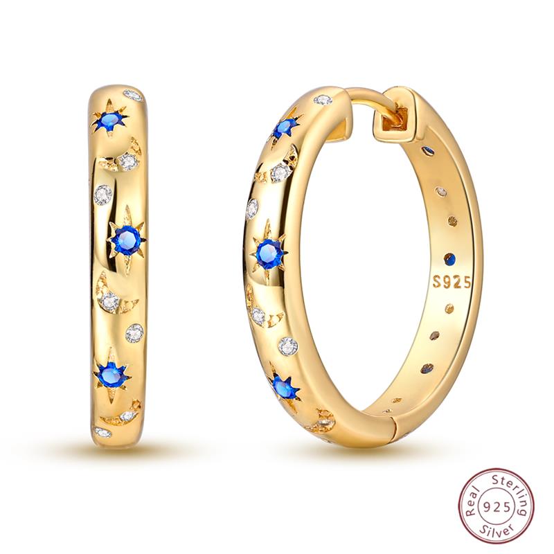 Серьги-кольца из серебра 925 пробы, минималистичные, золотые, круглые, модные, с застежкой-пряжкой с цирконием, свадебные украшения, подарок для женщин
