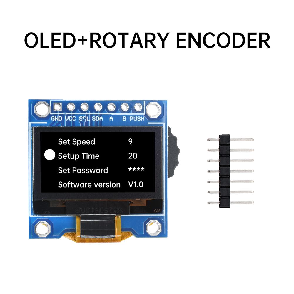 0.96-inch OLED Display SSD1315 Module Compatible SSD1306 with a Rotary Encoder and Three-position Dial Switch for Arduino