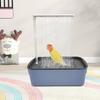 Blue Bird Bathing Tub Shower Box Automatic Parrot Bath Fountain Multipurpose Bird Bathtub for Cockatiel African Grey Cleaning