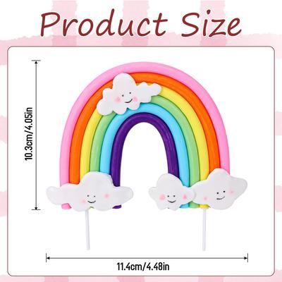 1 шт. Радужный топпер для торта, Радужное украшение для торта, Радужные топперы для торта на тему Радуги для украшения свадебного торта и принадлежности для вечеринки по случаю дня рождения