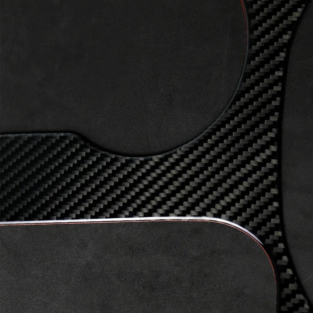 Carbon Fiber Car Interior Control Gear Shift Panel Cover Decorative Sticker Cover Trim Car Styling for Ford Mustang
