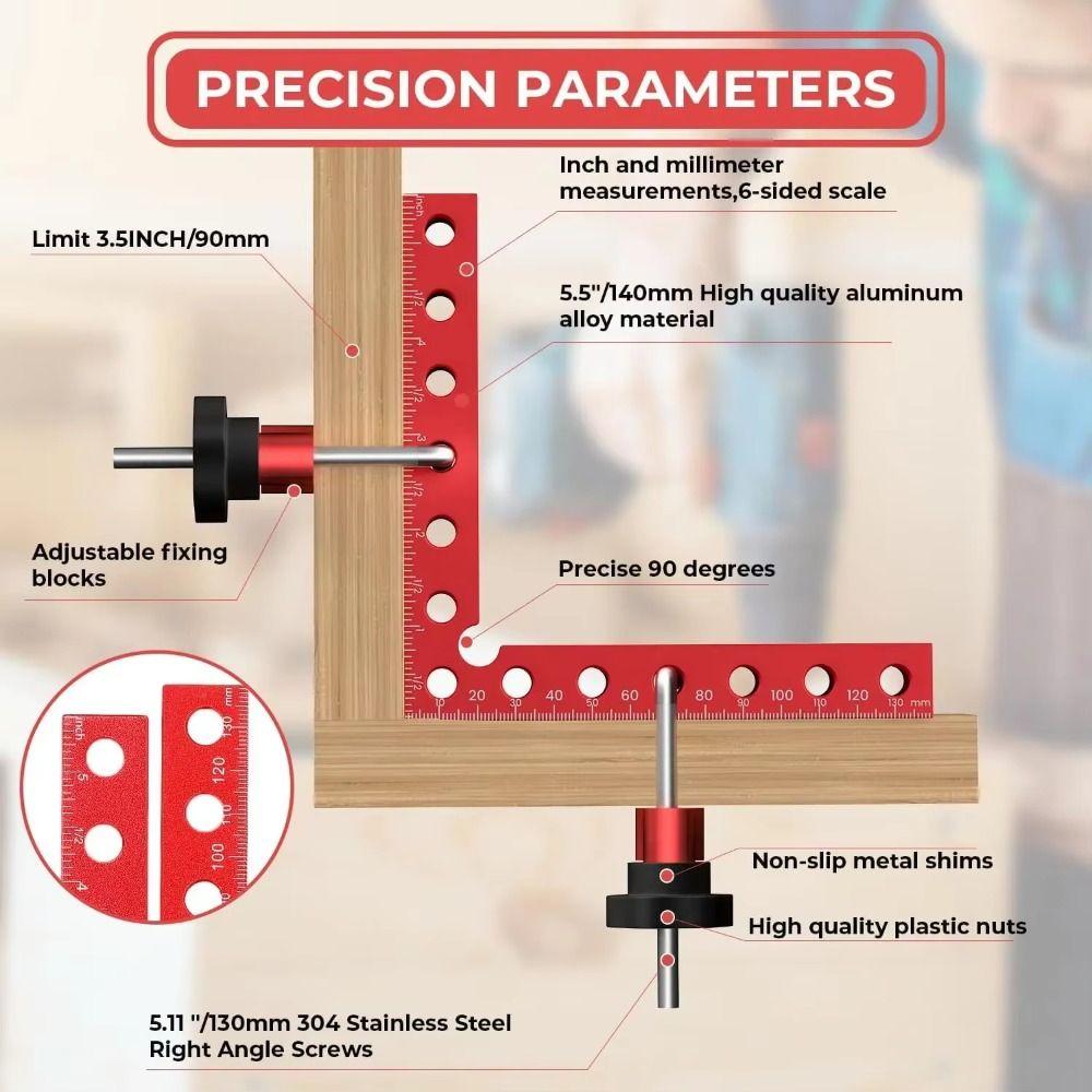 L Shape Corner Clamps 90 Degree Woodworking Positioning Block Drawers Assembly