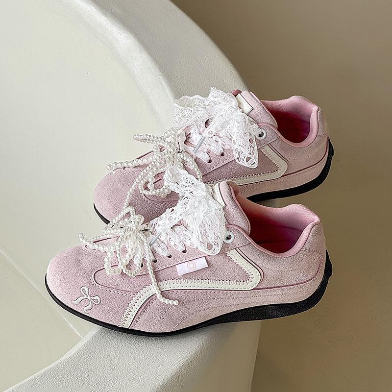 Нишевые ретро красные тонкоподошвенные яблочные туфли мужские пара шнурков универсальные спортивные и повседневные на плоской подошве парные немецкие тренировочные туфли