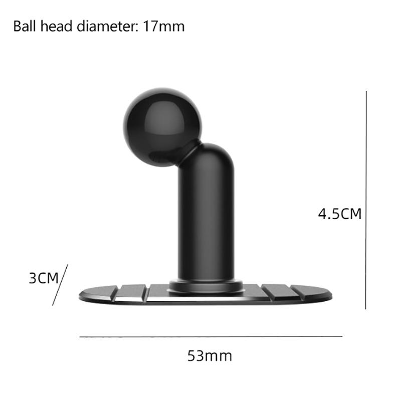 Universal Car Phone Holder Base 17Mm Ball Head Sticker Base Car Phone Stand Car Accessories Car Dashboard Mobile Phone Holder