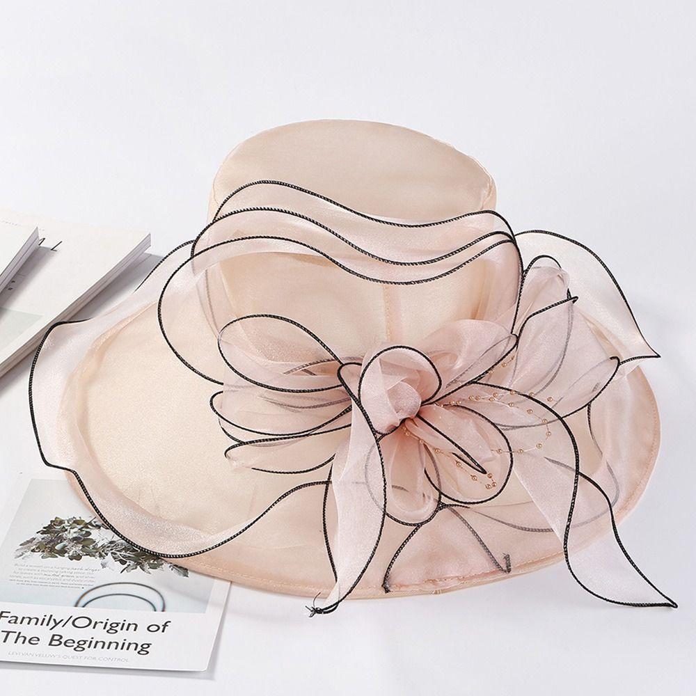 Breathable UV Protection Outdoor Sun Hat Beach Hat Organza Hat Sunscreen Cap