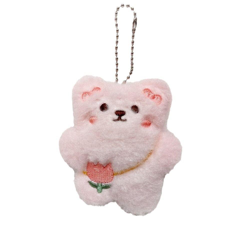 Mini Key Pendant Plush Stuffed Animals Toy Hobbies Bear Shaped Keychain
