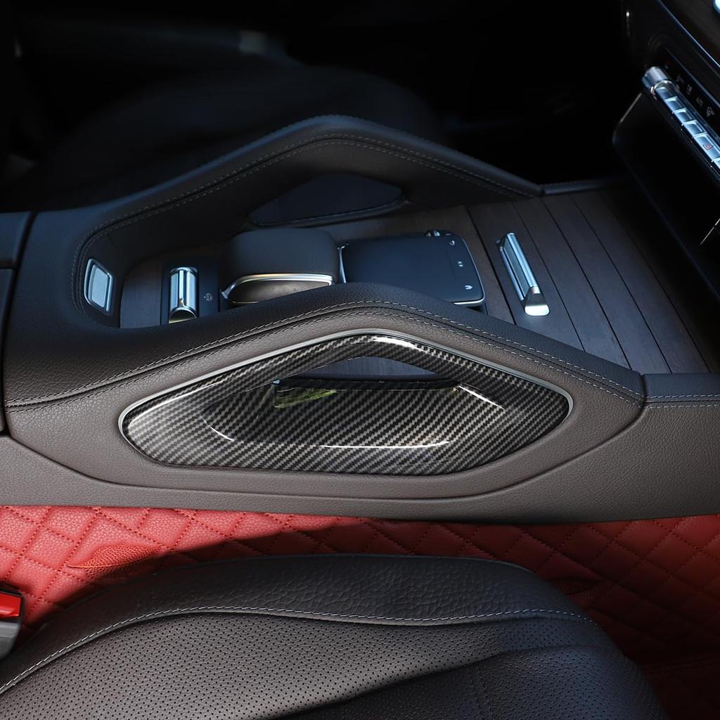 Center Control Armrest Side Trim Compatible with Mercedes Benz GLE350 W167 400d 450 GLE C167 53 63 S AMG GLS450 X167 580 Carbon Fiber Center Console
