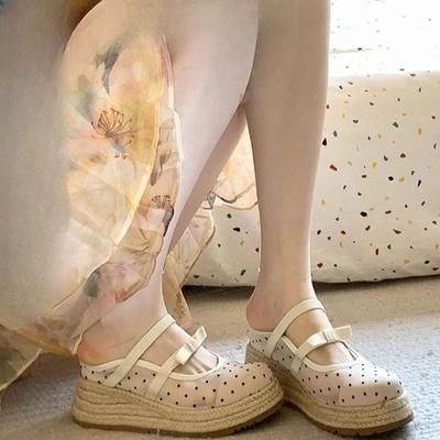 Новый стиль стельки Сандалии на танкетке с толстой подошвой для женщин Туфли рыбака на одну ногу