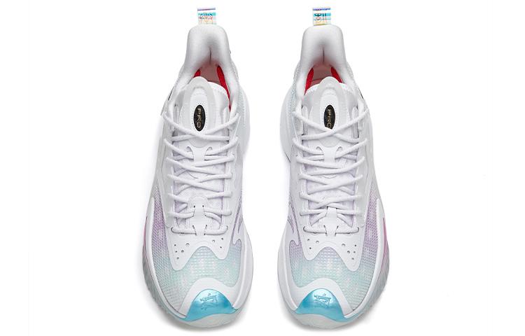 Men's Sneakers Anta Shock Wave 3 Pro Nitrogen Technology Mid top Performance Basketball Shoes Men's White