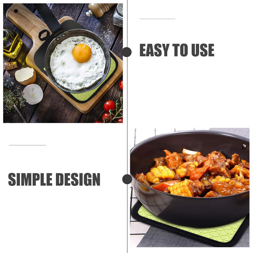 Silicone Coated Pot Holders for Kitchen Heat Protection Dual Side Non-Slip Baking Supplies Oven Microwave Glove Alternative