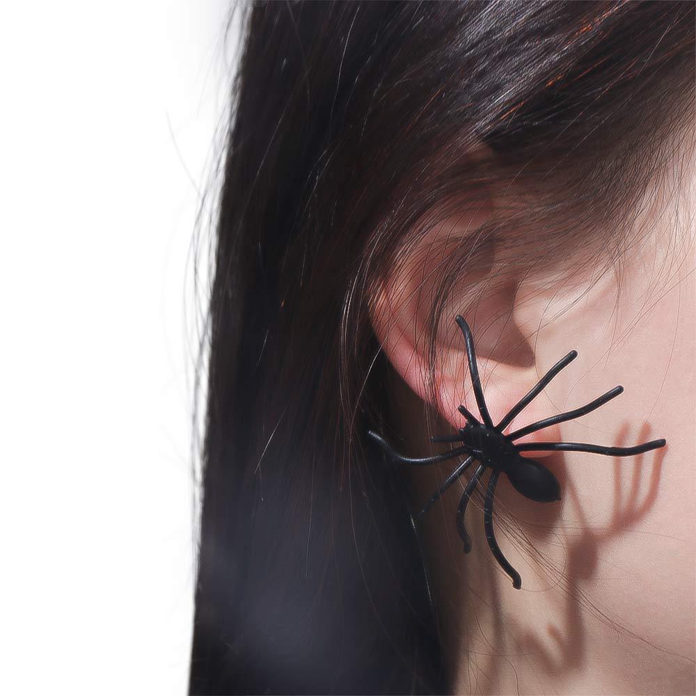 Металлические серьги-пауки Хип-хоп серьги-гвоздики с пауками Модные серьги-гвоздики Ювелирные изделия