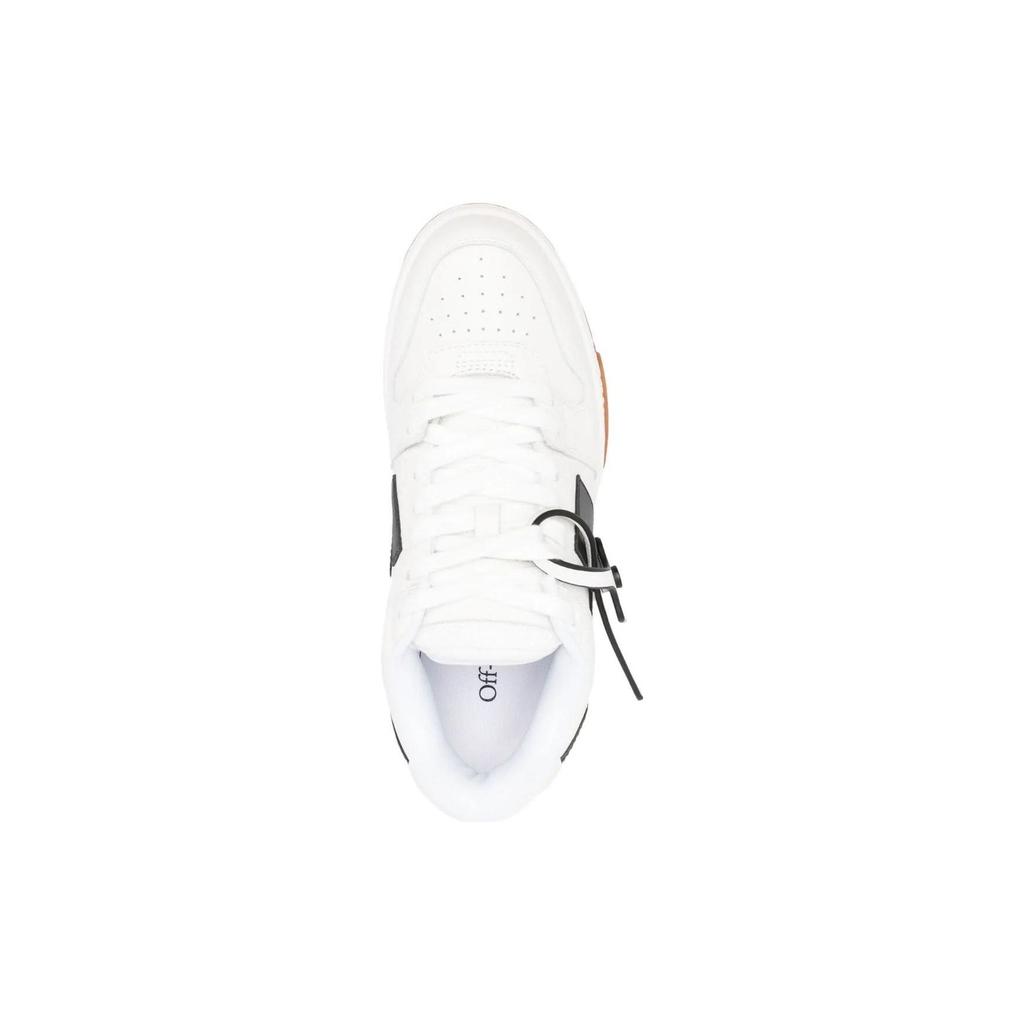 Off-White Женские кроссовки Out of Office Белые Черные Резиновая подошва OWIA259F23LEA003-0110