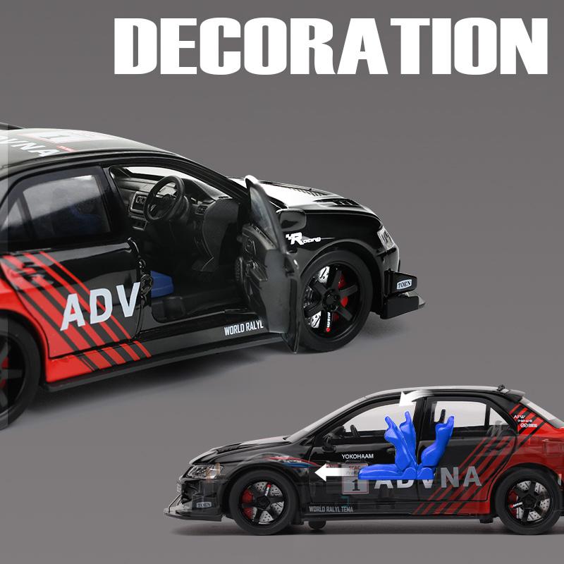 1:32 Мицубиси Лансер Эволюшн EVO Трассовая Окрашенная Спортивная Металлическая Сплавная Литая Модель Автомобиля Миниатюрное Транспортное Средство Mini GT Подарок Другу