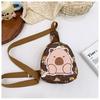 Printed Shoulder Capybara Crossbody Chest Bag Children Cartoon Leisure Outdoor