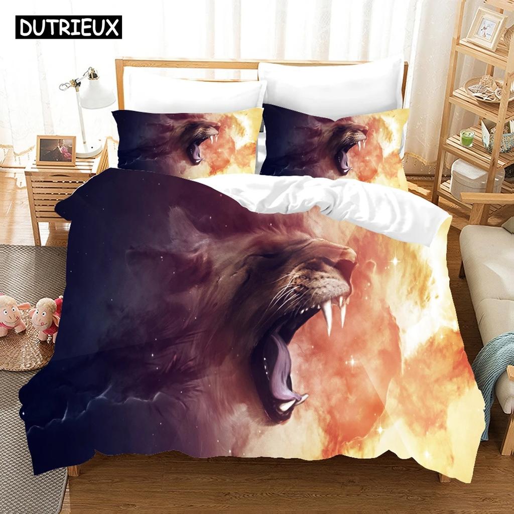 3D-печать Тигр Лев Дикие Животные Постельное белье Статья Пододеяльник Личность