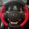 Для Lexus IS250 2014 2015 IS300 IS350 IS F-Sport IS200t 2016 2017 ручной шов Черная Красная Кожаная Накладка на Руль