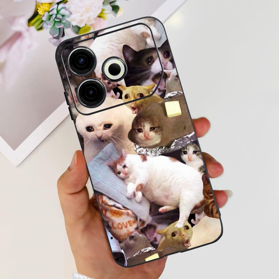 Чехол для телефона Tecno Pova 6 Neo Pova6 Neo 4G 2024 Элегантный принт Мягкий силикон ТПУ Чехлы