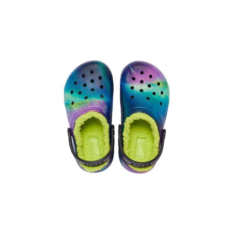 Crocs Классические сандалии на деревянной подошве с подкладкой, невероятно удобные, повседневные, детские сандалии, синие, зеленые, фиолетовые 207322-0GU