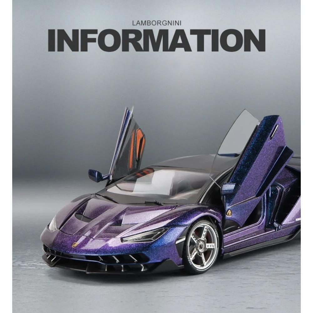 1/18 Lamborghini Centenario LP770-4 Суперкар Сплав Автомобиль Литье под давлением и Игрушечные Транспортные Средства Металлическая Модель Игрушечного Автомобиля Звук и Свет Коллекция Детская Игрушка