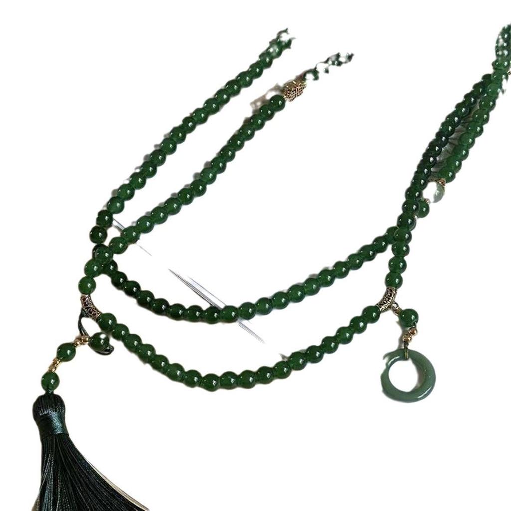 108 Bead Long Crossbody Necklace: Chinese-Style Ancient Cheongsam & Sweater Chain