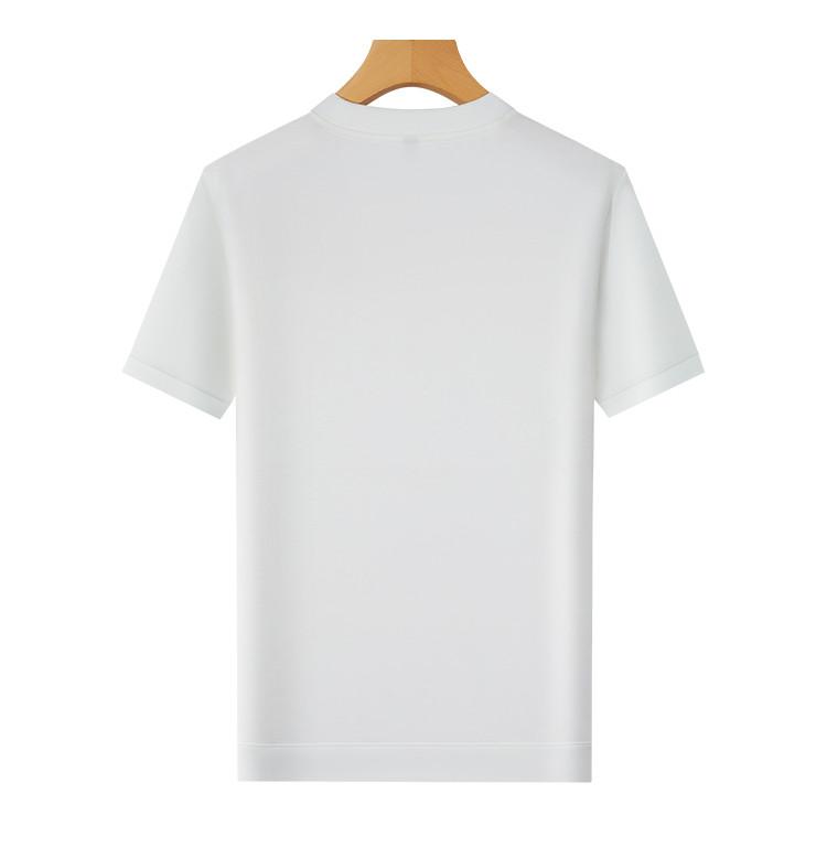 Modal Elastic Breathable Summer Round Neck Short-Sleeved T-Shirt for Men