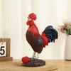 Crowing Rooster Figurine Chinese Style Cock Resin Statue Farm Animal Sculpture