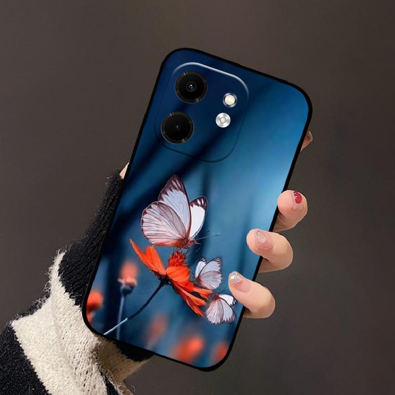 Чехол для телефона Infinix Smart 9 Для Infinix Hot 50i Черный Силиконовый Мягкая Задняя Крышка Телефона Для Infinix Smart 9 Hot 50i Fundas Coque