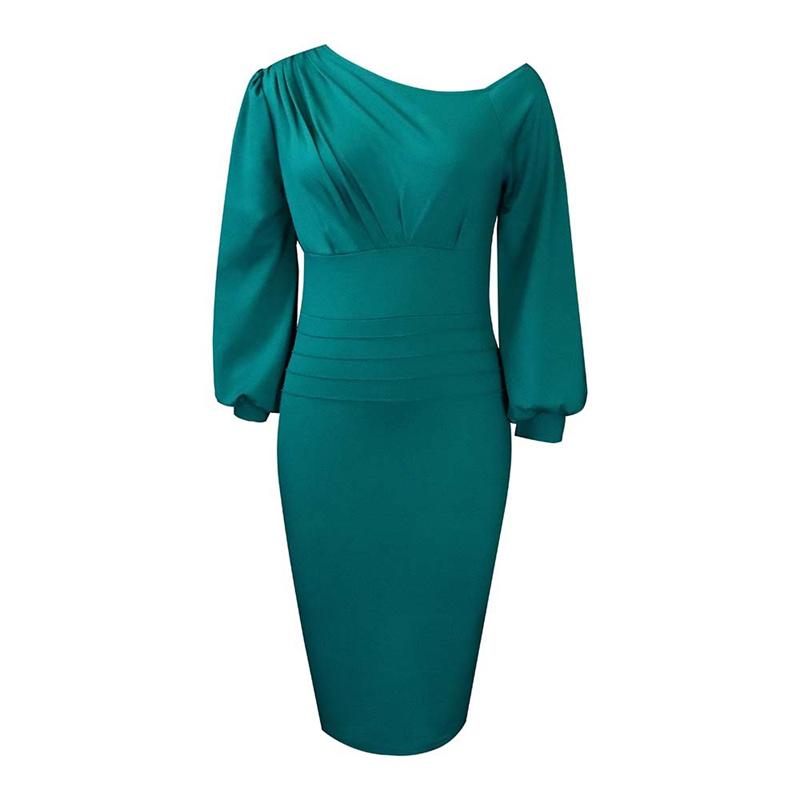 Облегающее платье-футляр с длинными рукавами, профессиональное темпераментное платье для офиса, темперамента, поездок на работу