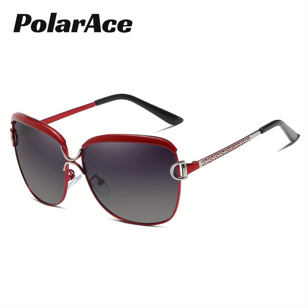 PolarAce Unisex Polarized Oversized Vintage Metal Sunglasses , UV400