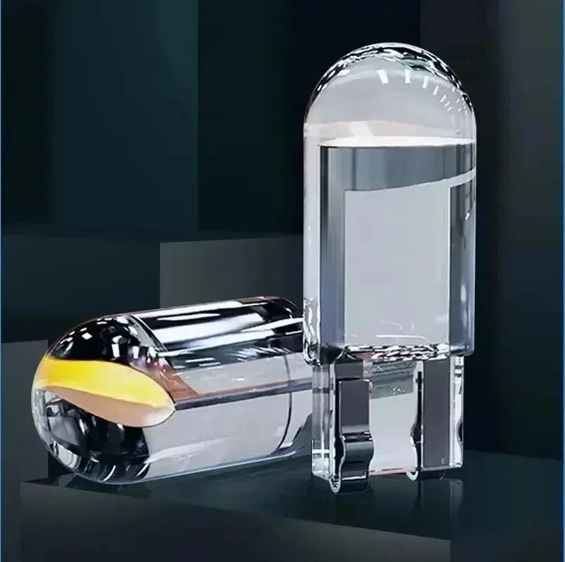 T10 W5W Светодиодная автомобильная Canbus Стеклянная COB 6000K Лампа для чтения Потолочная Лампа Габаритный Клиновой Лампочка подсветки номерного знака 168 194 192 DC 12V Белый