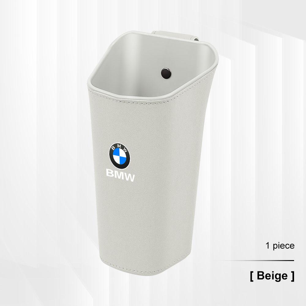 Car Door Storage Box For BMW M M1 M3 M5 E90 E60 E39 F30 F10 E87 G30 G20 X1 X3 X5 Hanger Cup Holder Waterproof Leather Trash Can EN0
